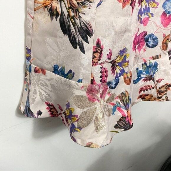 Oasis Floral Ruffle 6 Dress A Line Sleeveless Spring Floral Colorful Party Prom - Picture 3 of 8